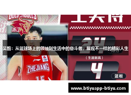 吴前：从篮球场上的领袖到生活中的奋斗者，展现不一样的精彩人生